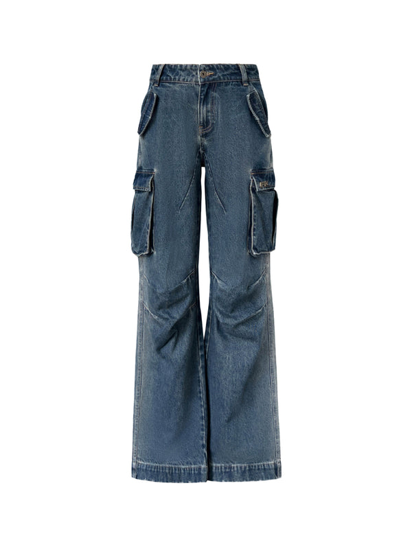 Overol Denim Ancho Estilo Industrial