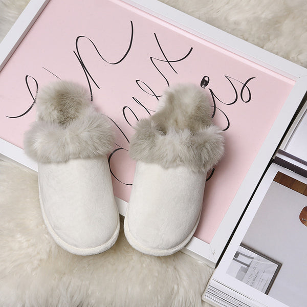 Pantuflas de Pareja en Lana con Suela Antideslizante