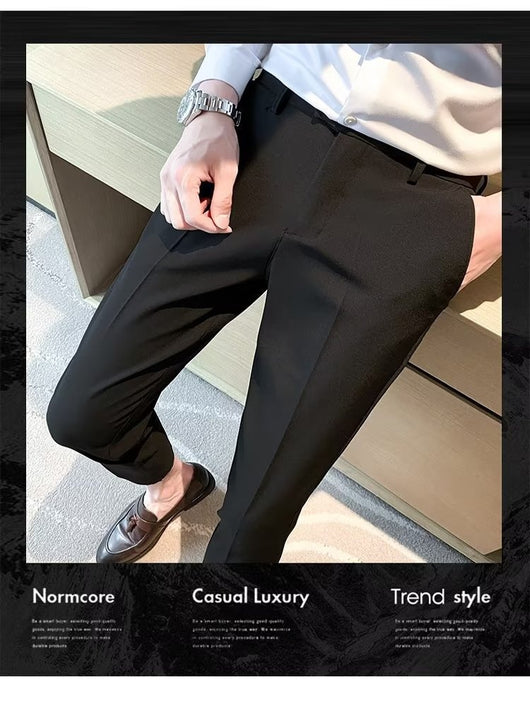 Pantalones de Vestir Casual Rectos para Hombre - Image 27