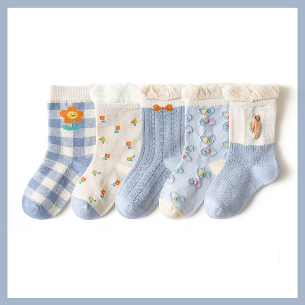Calcetines de Algodón Infantiles con Diseños de Animales