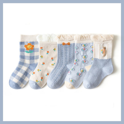 Calcetines de Algodón Infantiles con Diseños de Animales