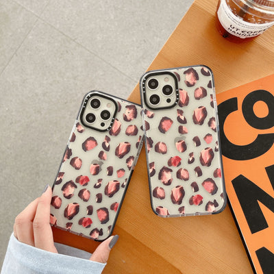 Funda Transparente para Celular con Estampado de Leopardo y Café - Image 5