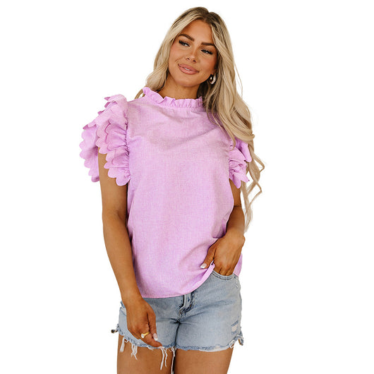 Blusa de Gasa con Volantes en las Mangas - Image 6