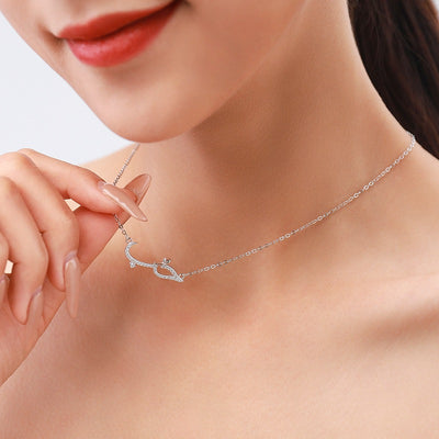 Collar Colgante de Plata Esterlina 925 con Diamantes Completos - Image 4