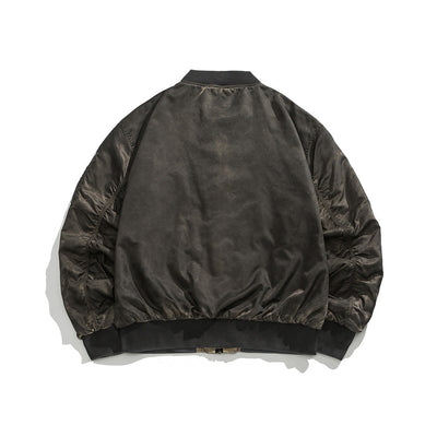Chaqueta de Béisbol Vintage Desgastada para Hombre - Image 3