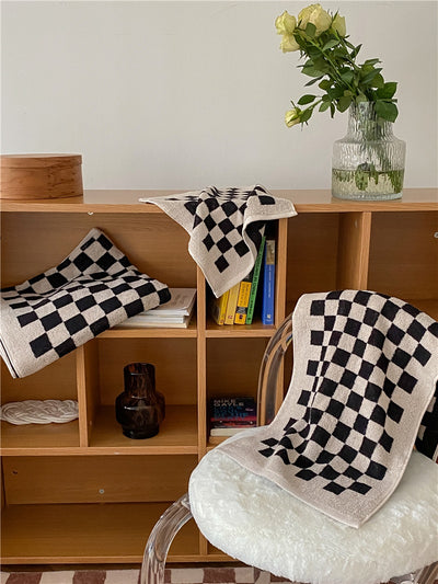 Toallas de Algodón Peinado Tejidas con Diseño Cuadrícula Padre e Hijo - Image 11