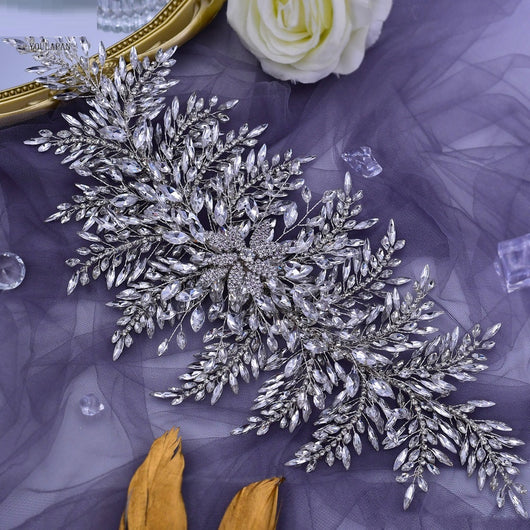 Tocado Nupcial con Cristales Brillantes - Accesorios para Novia Artesanales - Image 3