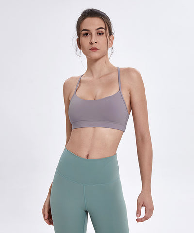 Sujetador Deportivo Cross Back con Soporte Push Up para Yoga y Running
