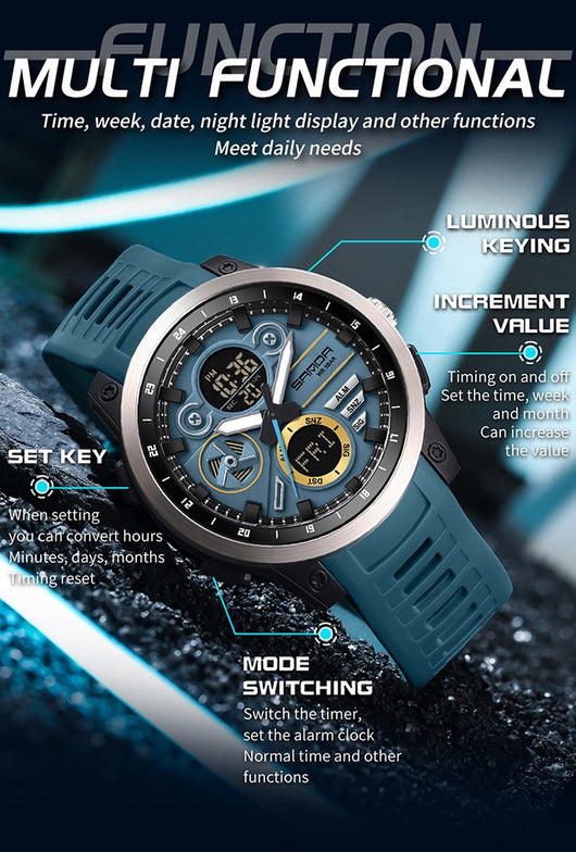 Reloj Deportivo Multifuncional Resistente al Agua con Alarma y Recordatorios - Image 44