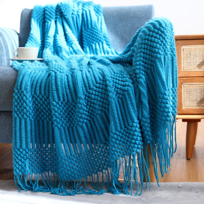 Manta Sofá Cama de Cachemira Suave con Borlas Decorativas - Image 23