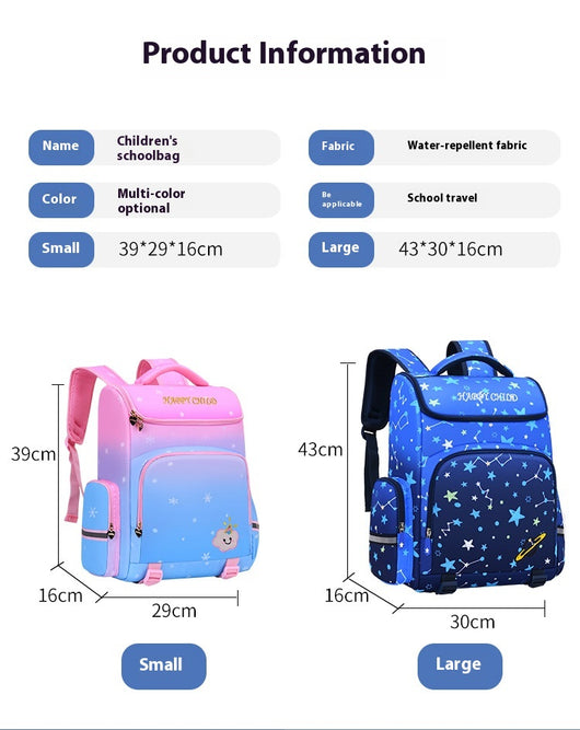 Mochila Escolar Degradado Cielo Estrellado con Protección Dorsal - Image 10
