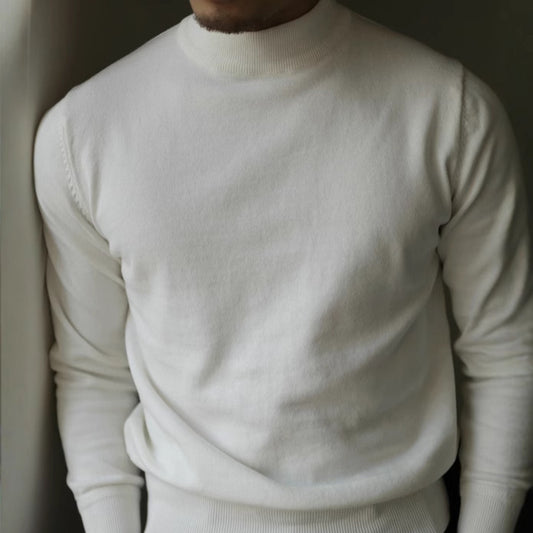 Suéter Modal Cuello Mocko Ajustado para Hombre