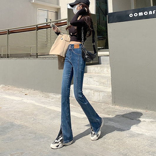 Jeans Skinny Cintura Alta Elásticos con Abertura Lateral - Image 4