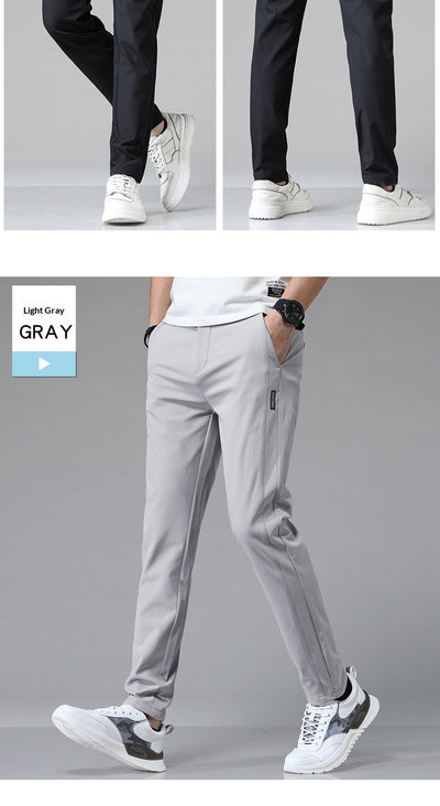 Pantalones Casuales Elásticos para Hombre con Forro Polar y Tela Ice Silk - Image 20