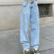 Women's Retro High-Waisted Jeans - Loose Fit and Casual