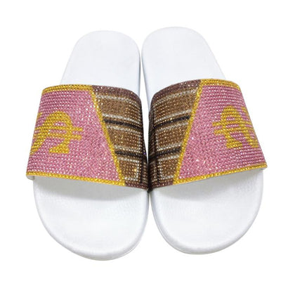 Sandalias Deslizantes de Moda para Mujer - Diseño Diamante con Bolsa Coordinada