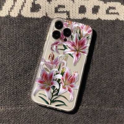 Funda Transparente TPU con Flores para Teléfono - Image 11
