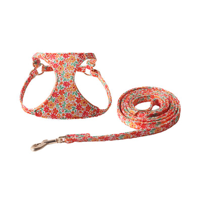 Arnés Floral para Mascotas con Correa de Paseo - Image 6
