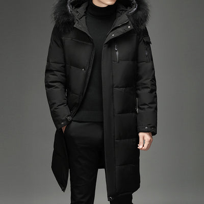 Abrigo Largo de Trabajo para Hombre con Pelo Sintético y Relleno de Plumas - Image 8