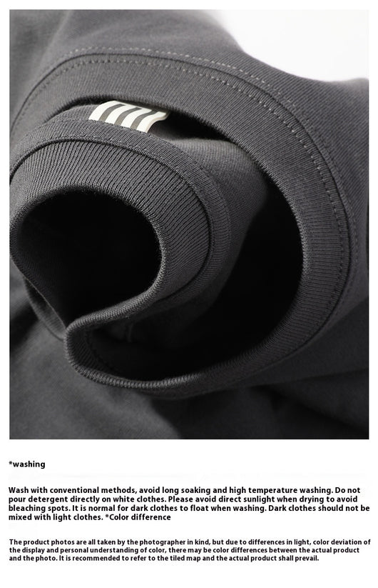 Camiseta Básica de Algodón con Cuello Redondo y Manga Larga para Hombre - Image 11