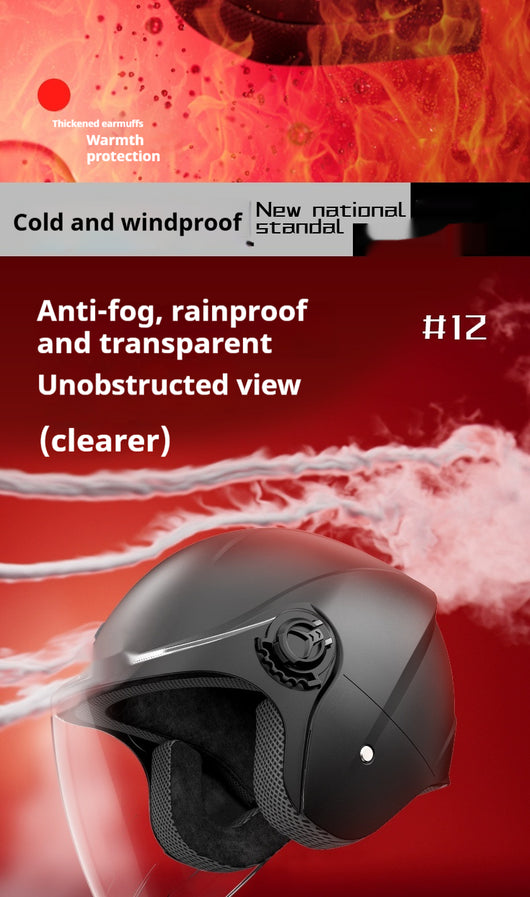 Casco de Moto Eléctrica con Aislamiento Térmico y Protección Contra el Viento - Image 14