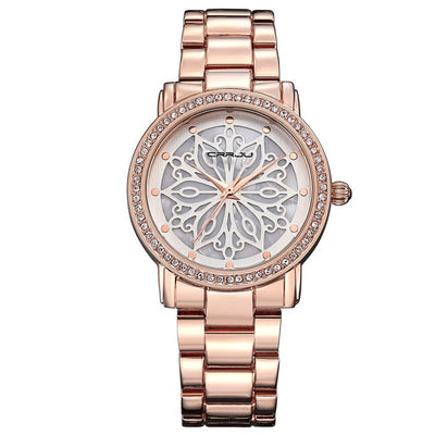 Reloj Elegante para Mujer con Banda de Acero y Diamantes - Image 4