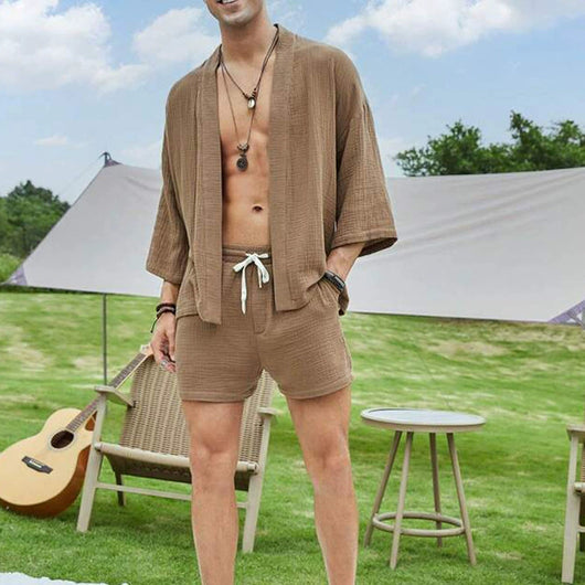 Conjunto Holgado de Camisa y Shorts - Dos Piezas Casual - Image 11