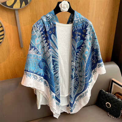 Pañuelo de Seda Fina Protección Solar - Bufanda Versátil para Aire Acondicionado - Image 7
