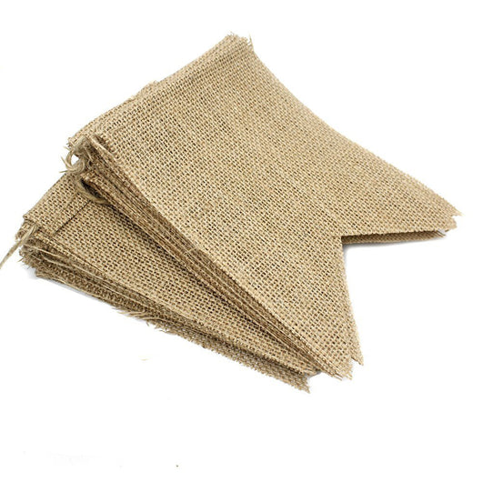 15 Piezas Banderín de Lino para Decoración de Bodas - Guirnalda de Tela Elegante - Image 5