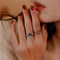 Anillo Retro de Formas Irregulares Exageradas