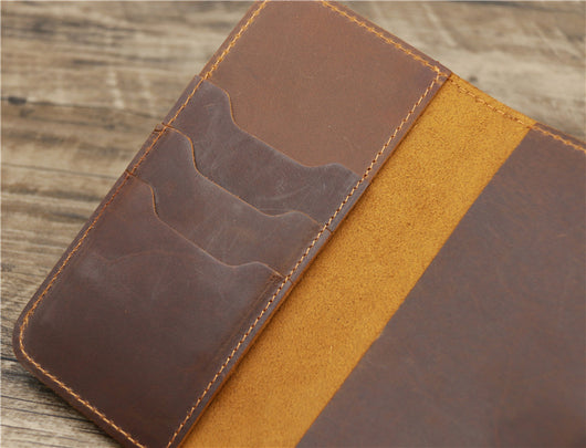Billetera Larga de Cuero Crazy Horse para Hombre con Portadocumentos - Image 16