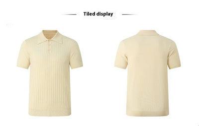 Polo Tejido Elástico Manga Corta para Hombre - Image 25