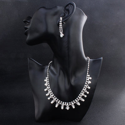 Conjunto de Aretes y Collar con Perlas y Cristales para Mujer - Image 54