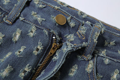 Jeans Talle Alto Pierna Ancha con Rotos - Diseño Versátil y Moderno - Image 10