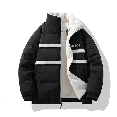 Chaqueta Acolchada Reversible Terciopelo con Cuello Alto - Image 6