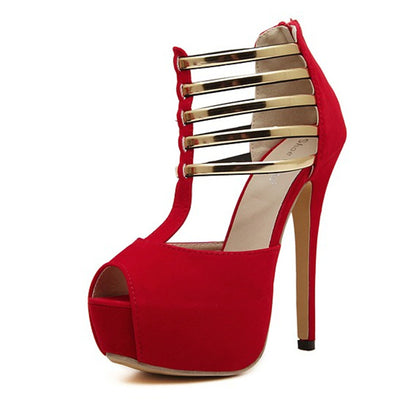 Sandalias Plataforma Stiletto Boca de Pez Impermeables Europeas - Image 11