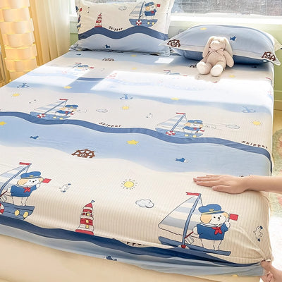 Sábana Ajustable Infantil de Algodón Puro con Diseño Cartoon - Image 19
