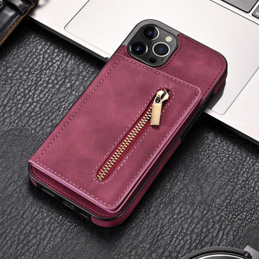 Funda para Teléfono con Bolsillo Lateral, Cierre de Cremallera y Correa de Muñeca - Image 5