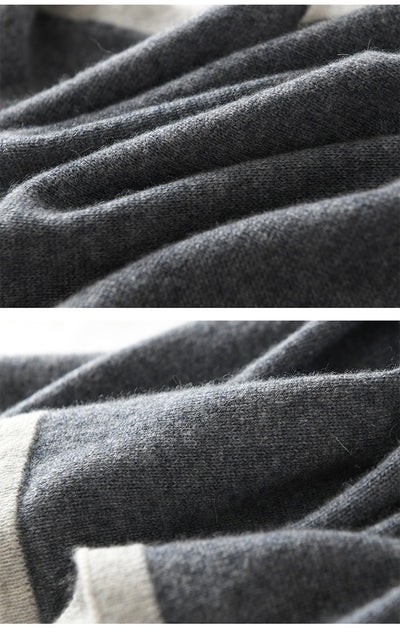 Bufanda Cashmere Tejida con Diseño Geométrico Bloques de Color - Estilo Occidental - Image 18