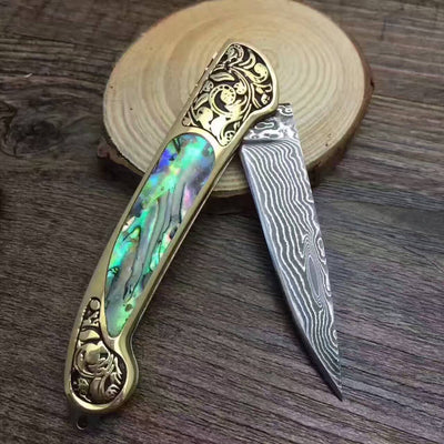 Cuchillo Táctico Plegable de Supervivencia con Cacha Natural - Image 9