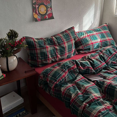 Juego de Cama Navideño Nordic 4 Piezas Algodón Teñido Lavado - Image 7