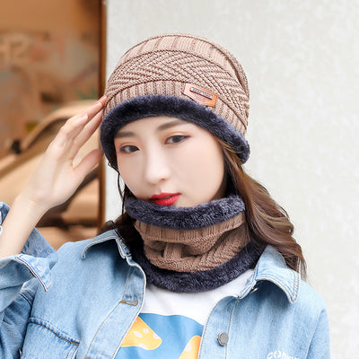 Gorro y Bufanda Térmica de Punto Grueso con Forro de Terciopelo para Invierno - Image 28