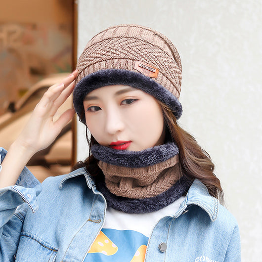 Gorro y Bufanda Térmica de Punto Grueso con Forro de Terciopelo para Invierno - Image 28