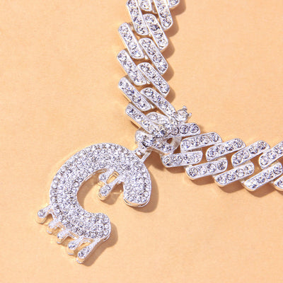 Pulsera Tobillera Letra Gota de Agua Cuadrada Cuba Personalizada - Image 8