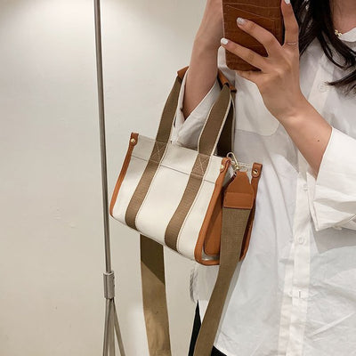 Bolsa de Lona Minimalista para Mujer - Estilo Simple y Versátil - Image 8