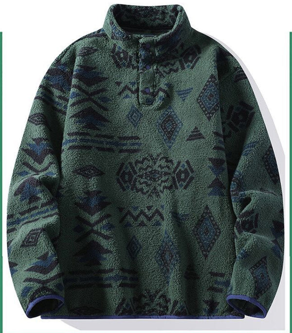 Polo Retro Tie-Dye con Cuello Alzado para Hombre