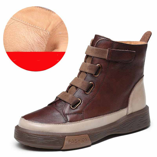 Botas Altas de Cuero con Detalles en Contraste y Suela Blanda - Image 14