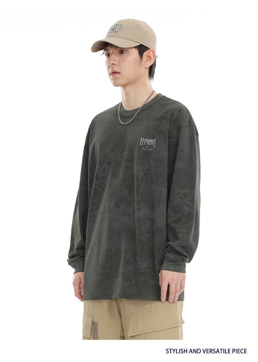 Playera Oversized Manga Larga Tie-Dye Retro Estilo Vintage - Image 28
