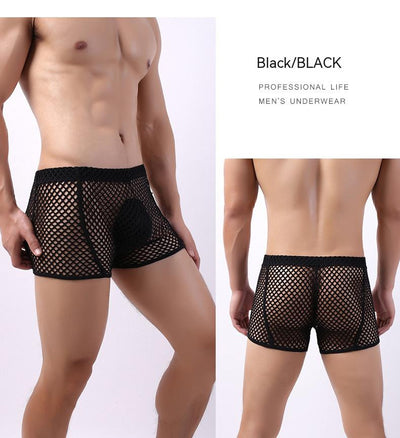 Bóxers de Malla Transpirable para Hombre - Diseño Fishnet Moderno - Image 22