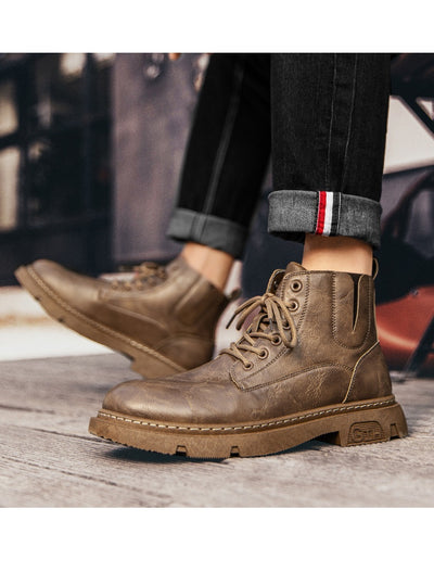 Botas Martin de Cuero para Hombre - Estilo Retro Versátil - Image 16